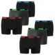 PUMA Herren Promotion Boxer Boxershorts Unterhosen Outline 6er Pack , Wäschegröße:XL;Artikel:-666/-666 black / grey