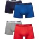 PUMA Herren Boxershorts Unterhosen 521015001 4er Pack, Wäschegröße:L, Artikel:True Blue (420)/red-Grey (072)